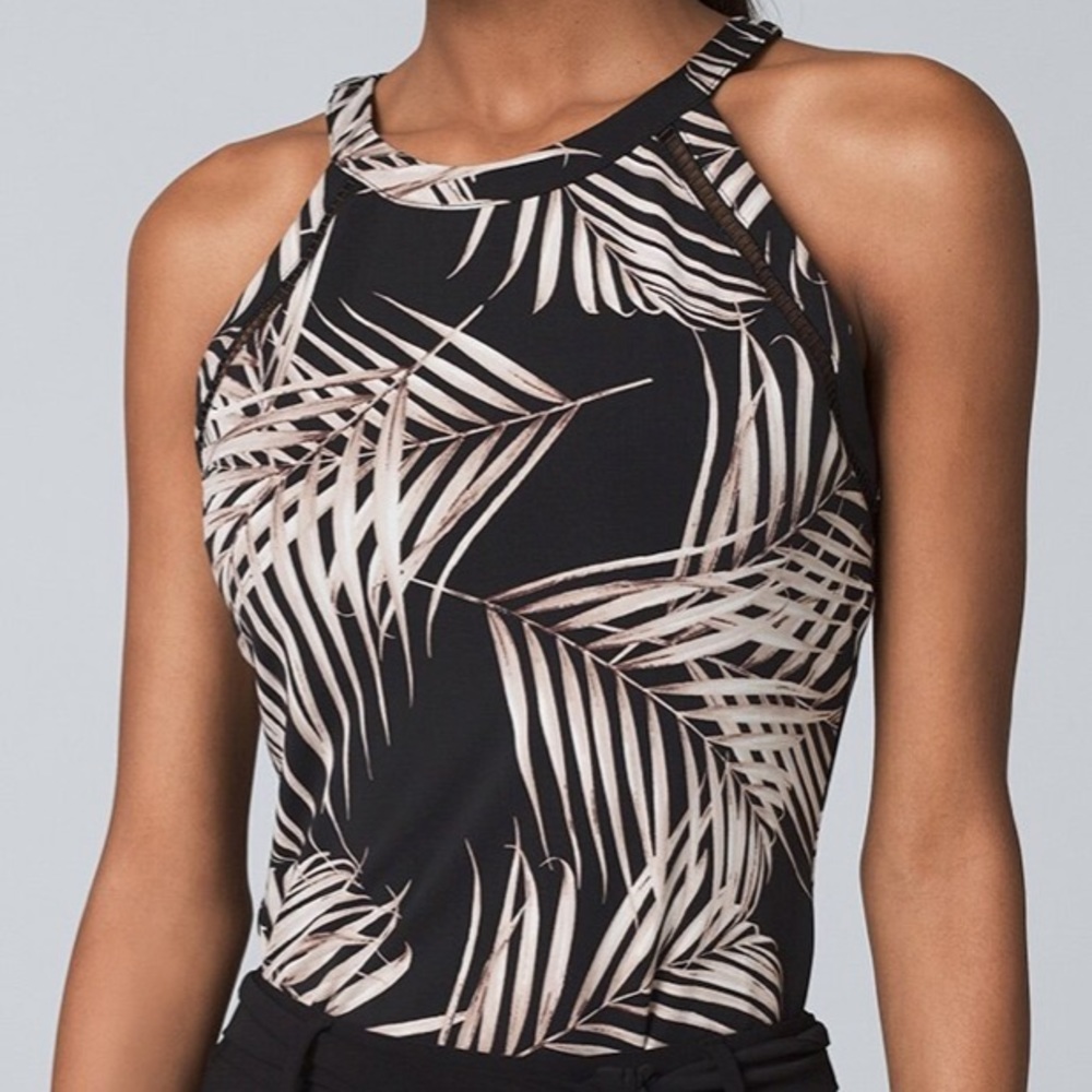 NWOT Reversible Palm Print Top